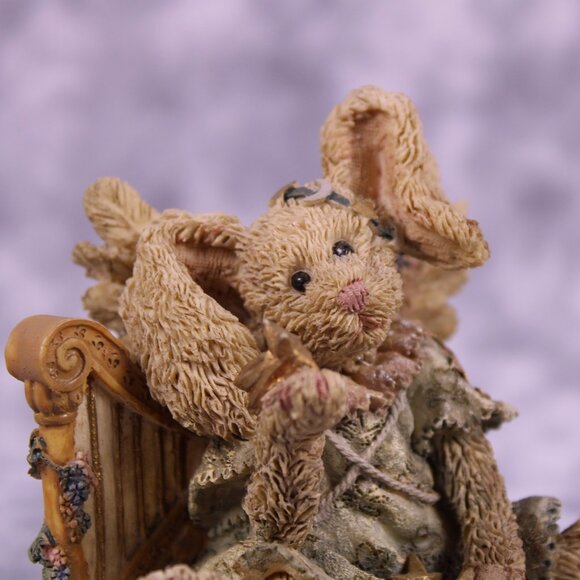 Boyds‎ Bears Celeste Angel Rabbit Figurine #2230 1993 Harp Wings Stars Vintage - Picture 6 of 9